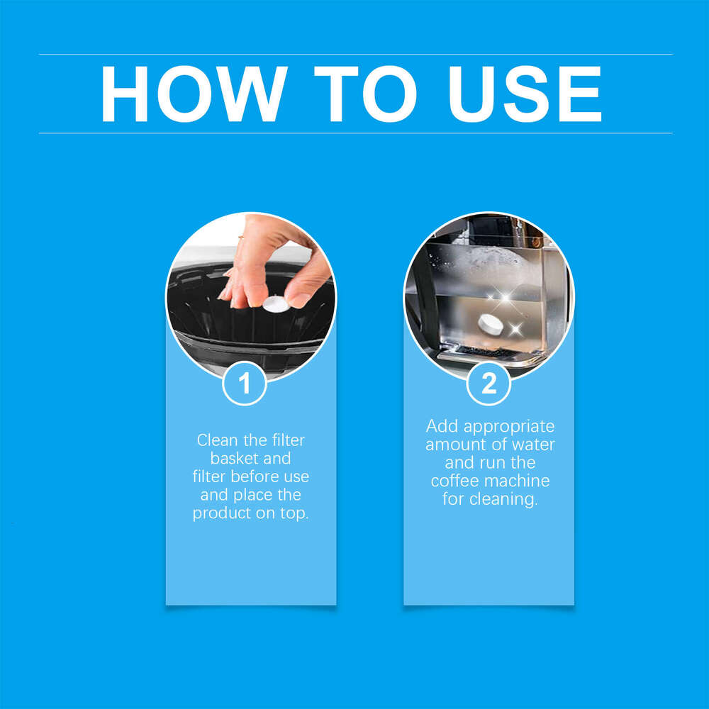 Jakehoe Coffee Machine Descaling Dirt Oil Stain Cleaning Maintenance Kitchen Equipment Hygiene Effervescent Tablets S260202