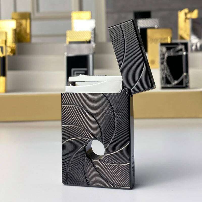New commemorative edition single and double flame luxury Ping Sound natural paint cigarette smoking butane lighter 18100 W260202