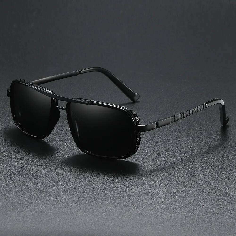Luxury Rectangle Men's Sunglasses Retro Metal Steam Punk Sun Glasses Male Classic Outdoor Driving Shades Summer UV400 Eyewear H260202