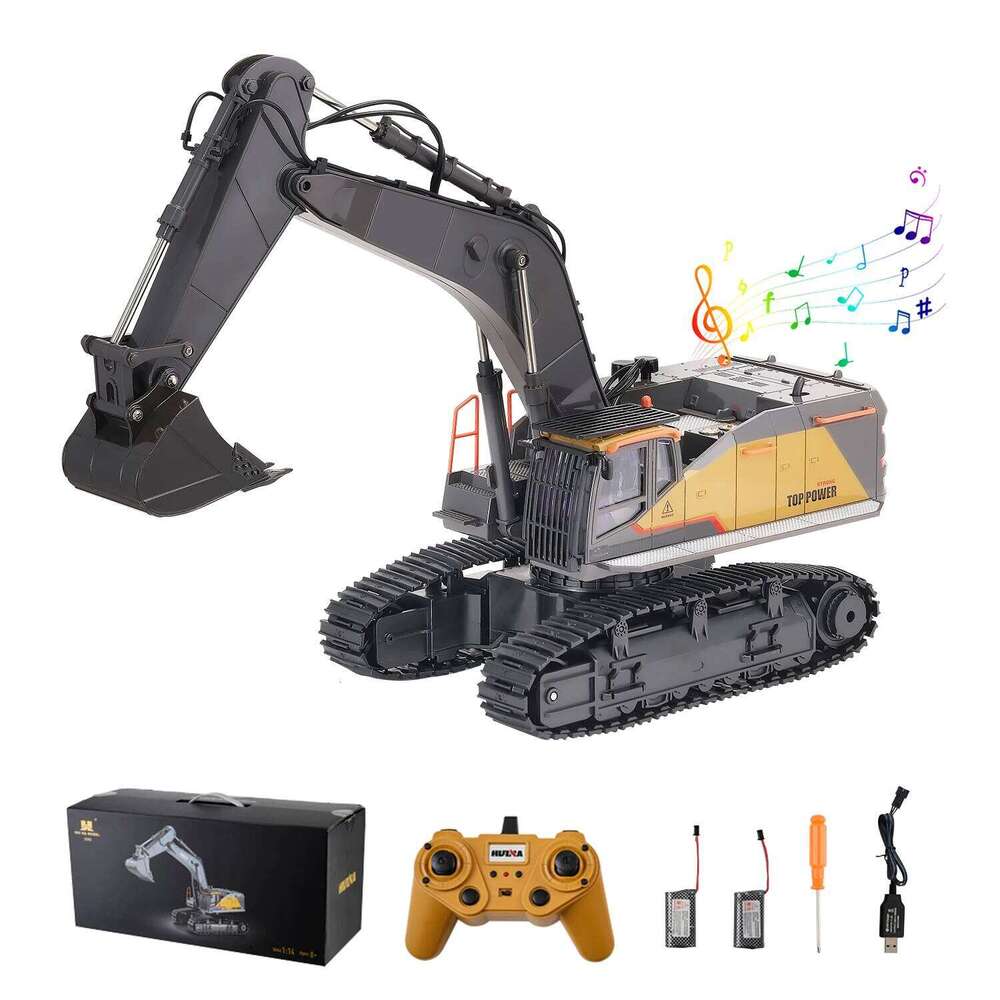 VEVOR 1:14 RC Excavator Toy 22 Channel Remote Control Digger with Shovel & Sounds Construction Vehicles for Kids Birthday Gifts Y260131