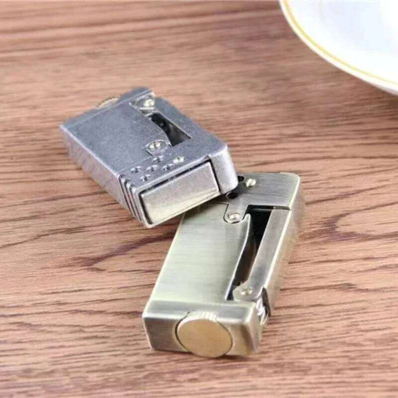 Vintage Nostalgic Petrol Trenche Kerosene Retro Gasoline Flint Side Pressure Ignition Cigarette Lighter W260202