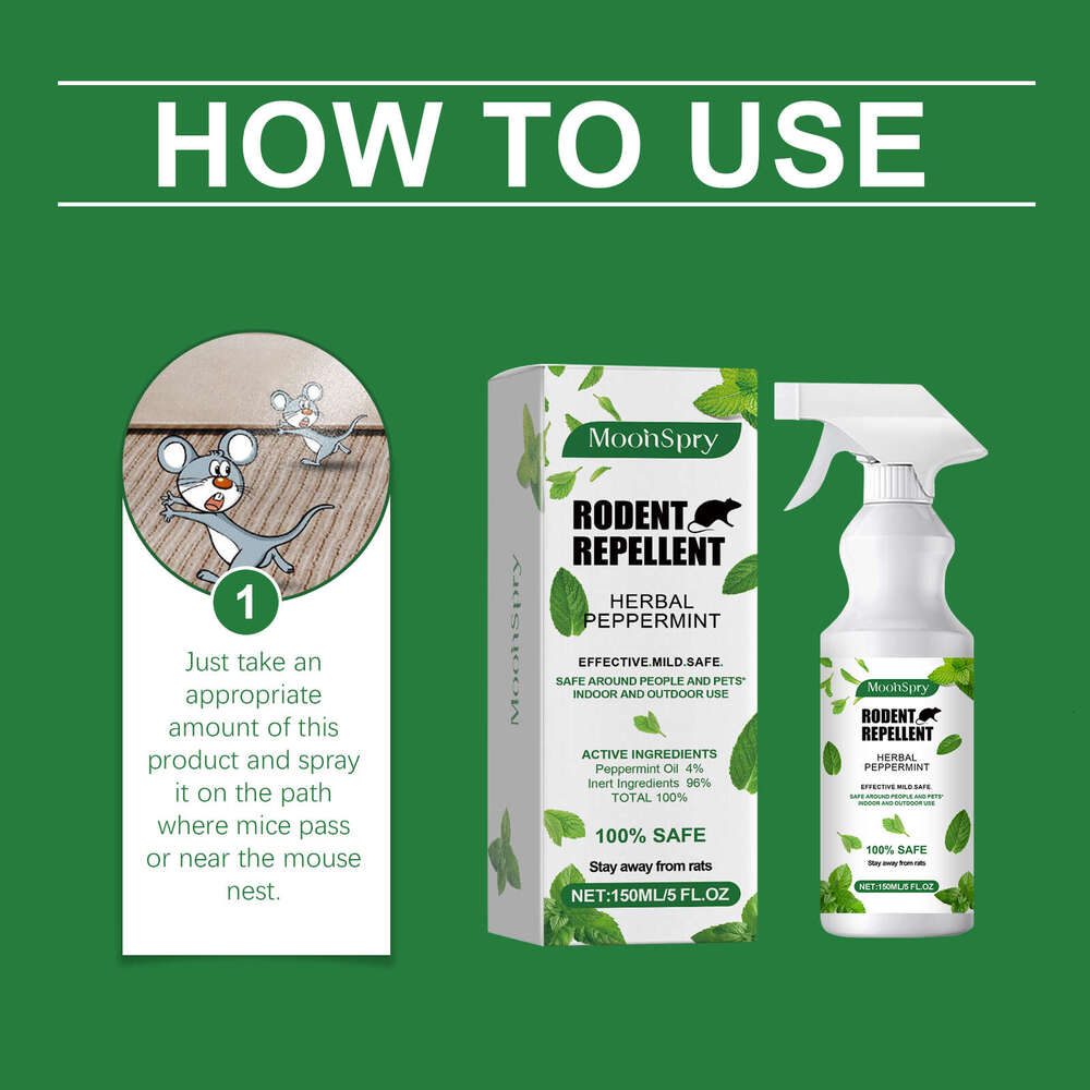 MoonSpry Mint Scented Outdoor Gardening Anti-Mouse Catching Avoiding Mouse Repellent Spray S260202