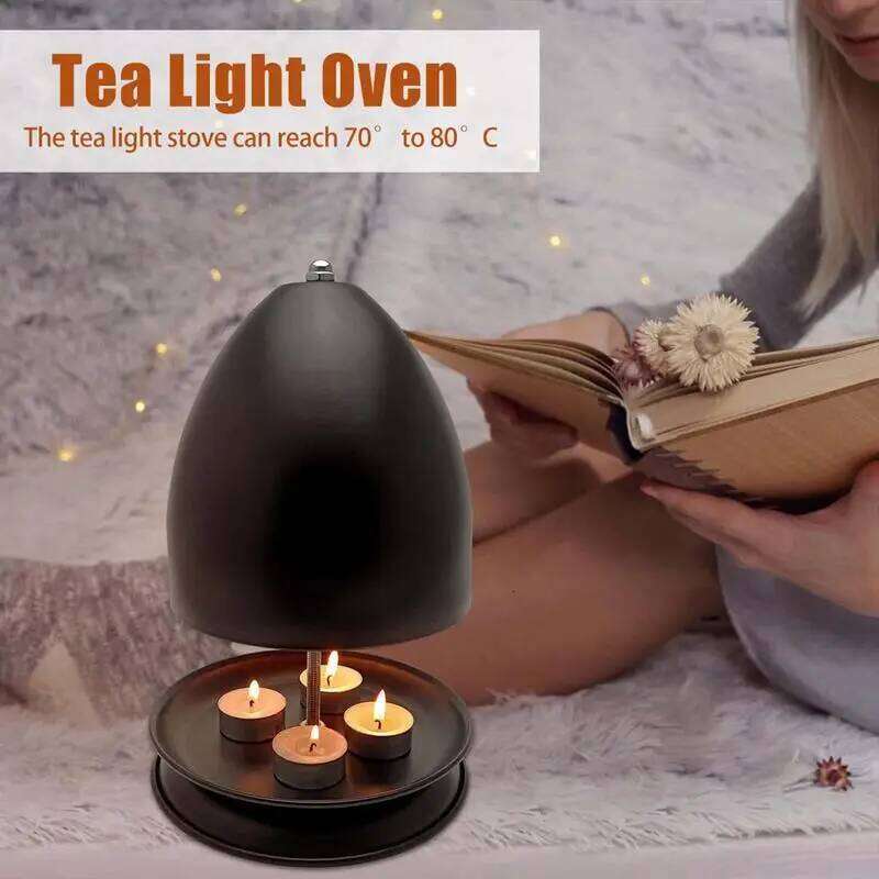 Heater Metal Tea Light Stove Large Space Candle Oven And Heating Holder Hand Warmer For Offices Y260131