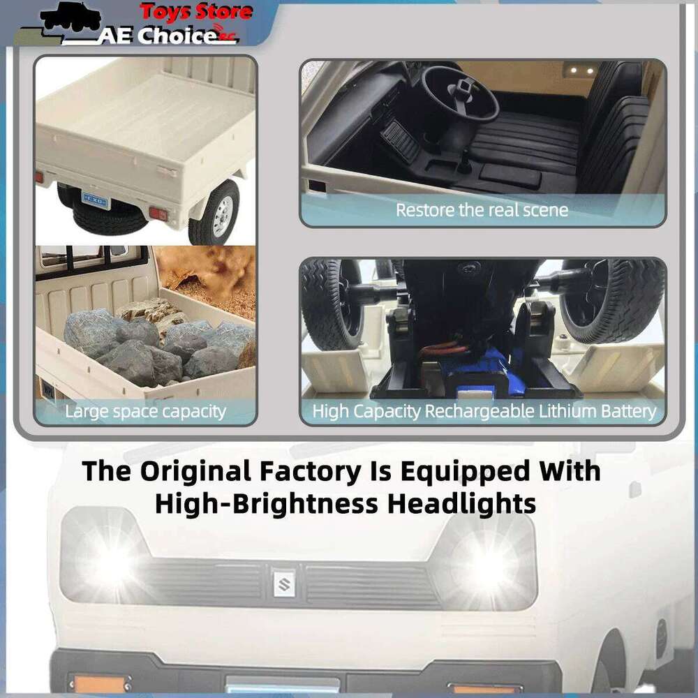 WPL 1:10 D14 4WD RC D12 1/10 Full Scale Minivan Drift Remote Control D12Mini 1/16 Electric Car Toys for Children Gift Y260131