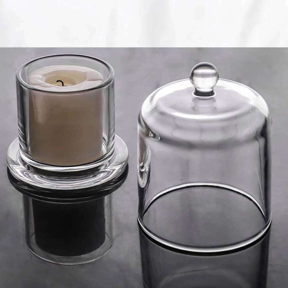 Glass Dome Votive Candle Holder Fun Candlestick for Home Hotel Crystal Stone Diffuser Aromatherapy Cup Decoration Y260131