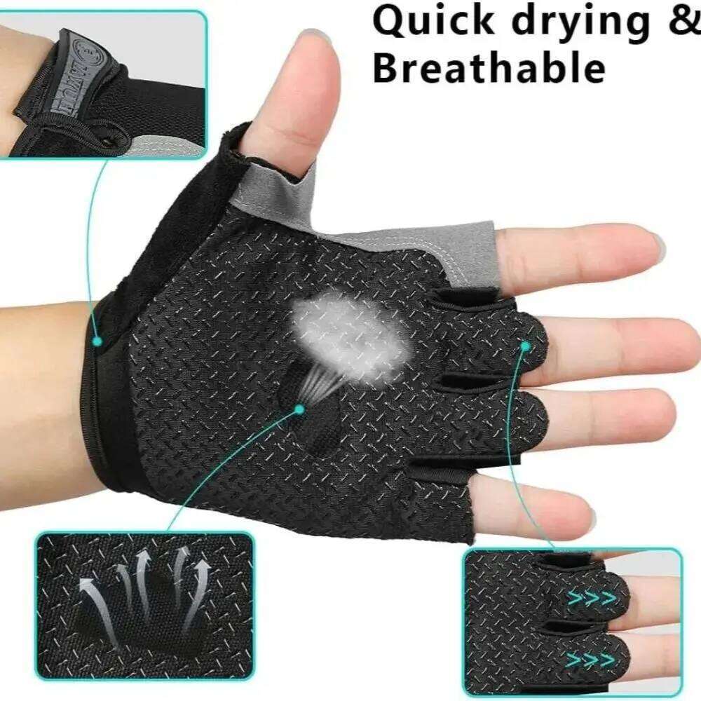 Half Finger Cycling Breathable Slip Sweat Outdoor Sports Gloves Anti Shock for Men And Women XJ260202
