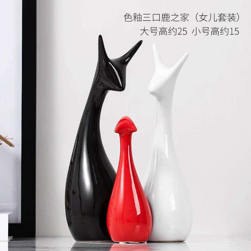 Ceramic Ornaments Wine Set New Chinese Style TV Cabinet Decorations Crafts Wedding Gifts Y260202