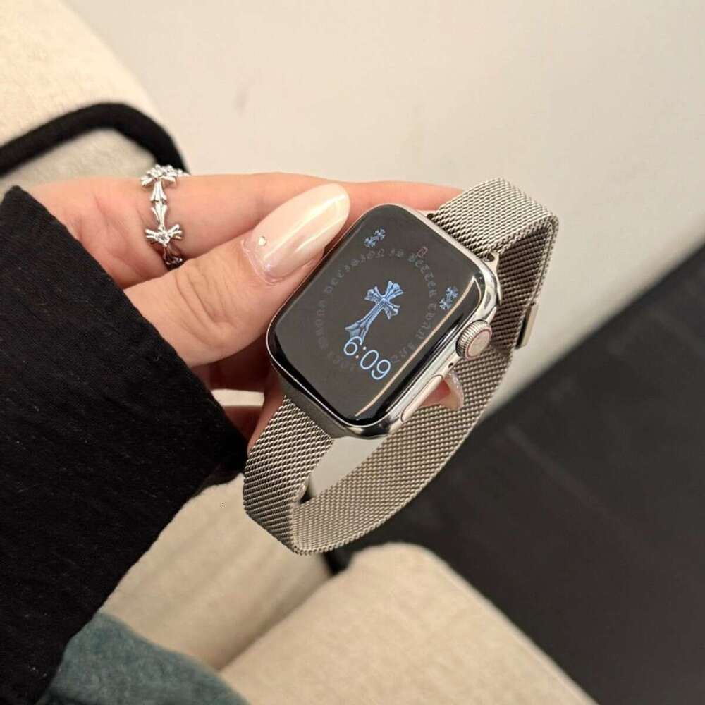 Sleek Cross Strap Adjustable Replacement Band Compatible with Apple Watch Series 2 3 4 5 6 7 8 9 SE 10