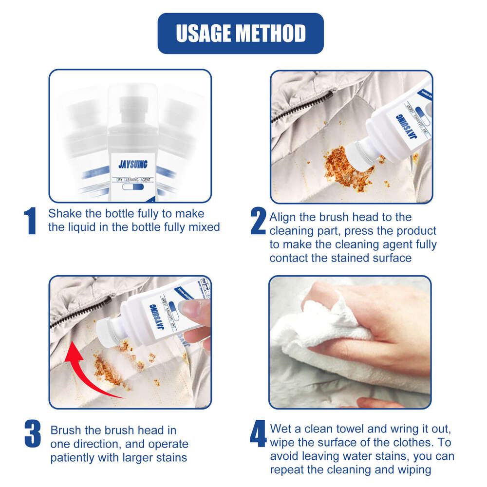 Jaysuing Sponge Head White Shoes Down Jacket Cleaner Remover Dry Cleaning Clothes Oil Stain Mattress No-Wash Agent S260202