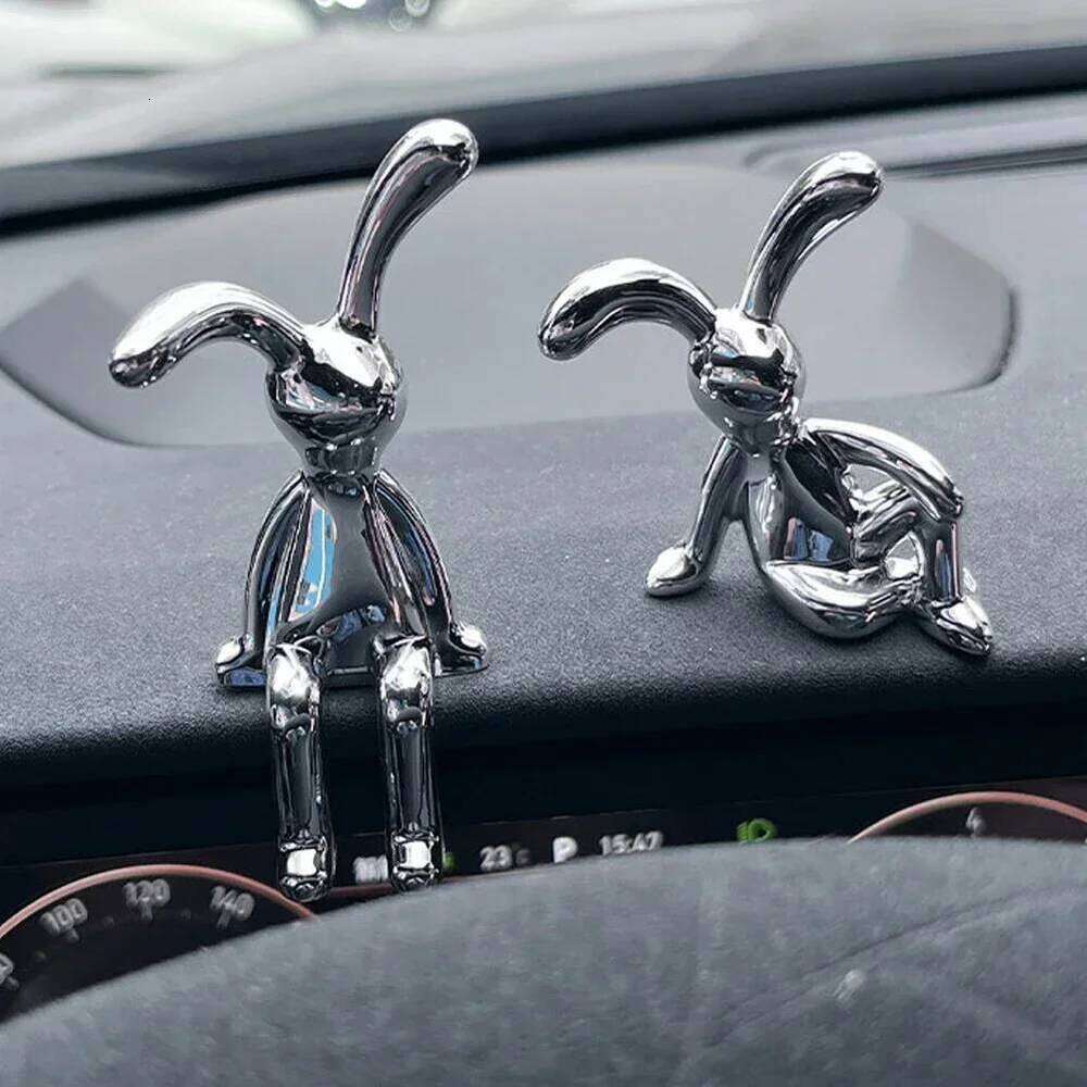 Cute Rabbit Animal Figurine Accessories Living Room Home Decor Desk Decoration Nordic Modern Style Y260202