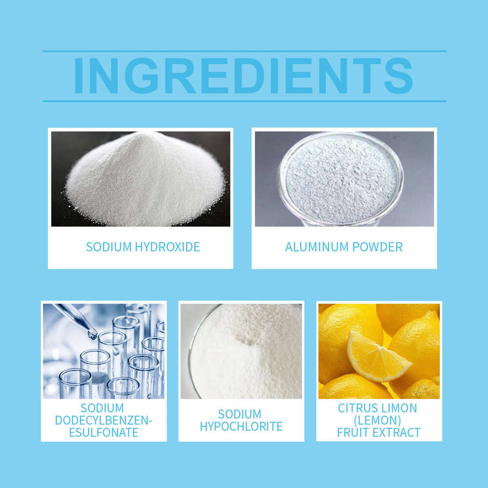 JUE FISH Pipe Drain Cleaner for Sink, Kitchen, Toilet, Fast Unclogging, Cleaning, and Stain Removal S260202