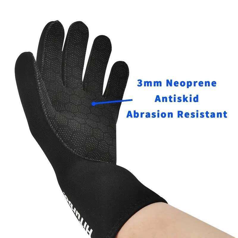 HiTurbo 3mm Neoprene Antiskid Abrasion-resistant Five Finger Gloves For Surfing, Kayaking Snorkeling Sailing XJ260202