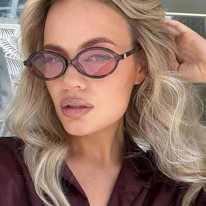 Fashion Oval Simple Literary Women Retro Small Frame Commuting Luxury Brand Design Travel Sunglasses UV400 H260202