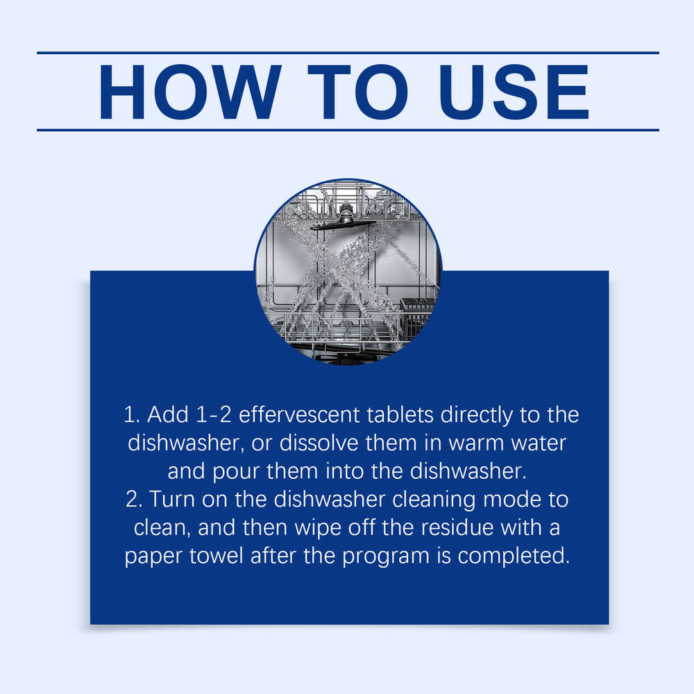 Jue Fish Dishwasher Degreasing Tablets Remove Grease Reduce Scale Keep Tableware Clean Household Cleaning S260202