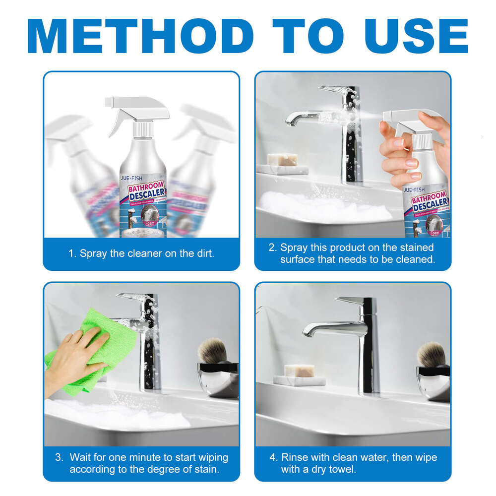 Jue-Fish Bathroom Cleaner Shower Room Bathtub Scale Hand Washing Basin Clean Home Cleaning Agent S260202