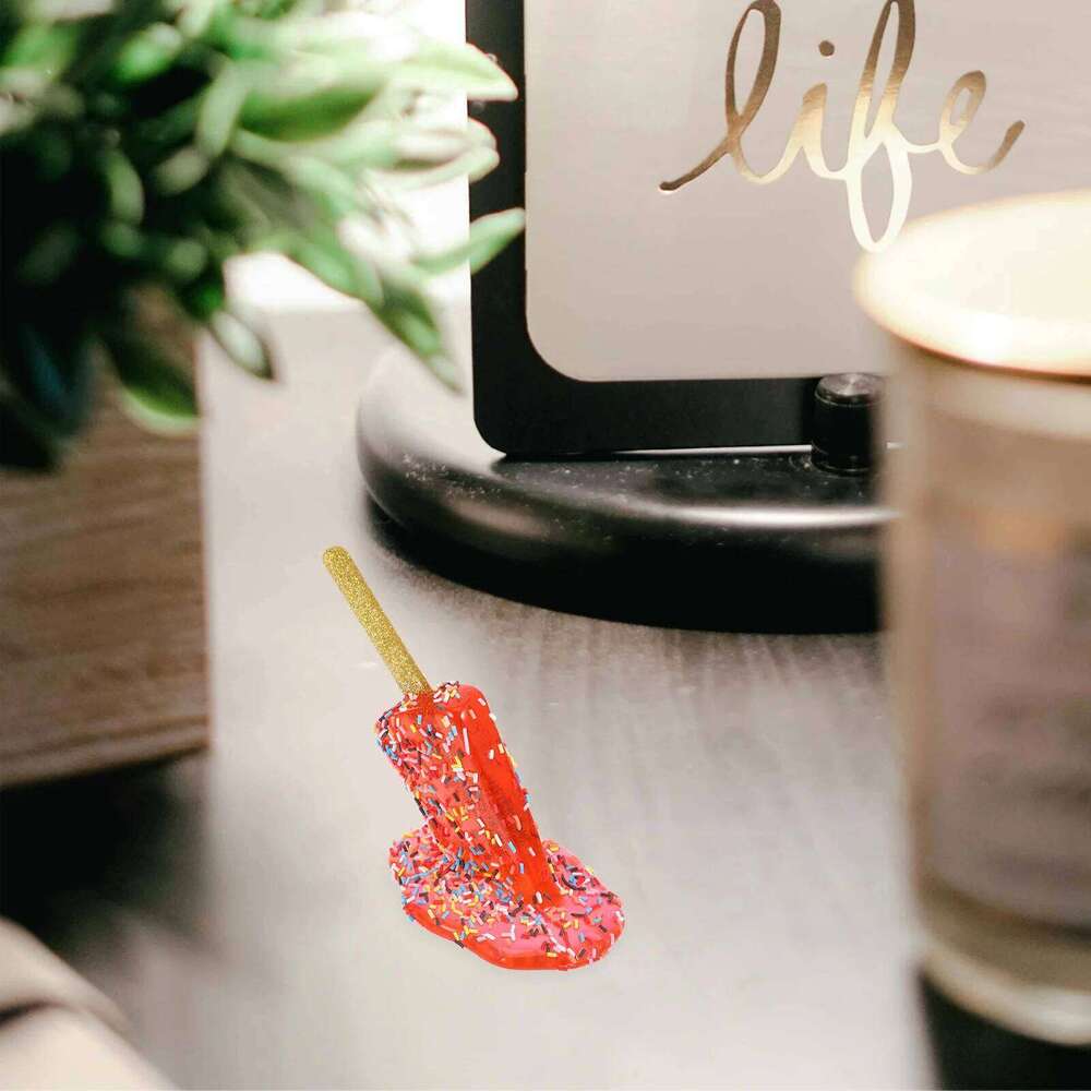 1pcs Melting Resin Sculpture For Home Decor Pranks Desktop Display Realistic Artificial Melted Ice Cream Prop Y260202