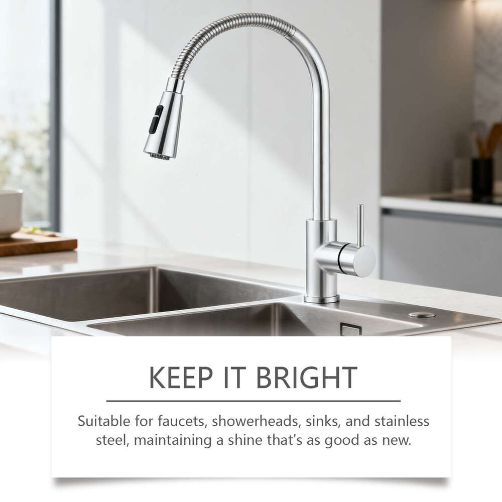 Removes Stubborn Water Stains Faucet Shower Steel Household Cleaner S260202