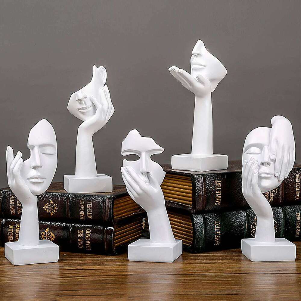 1PC, creative abstract action decorative ornaments, Thinker figure sculptures, home soft furnishings Y260202