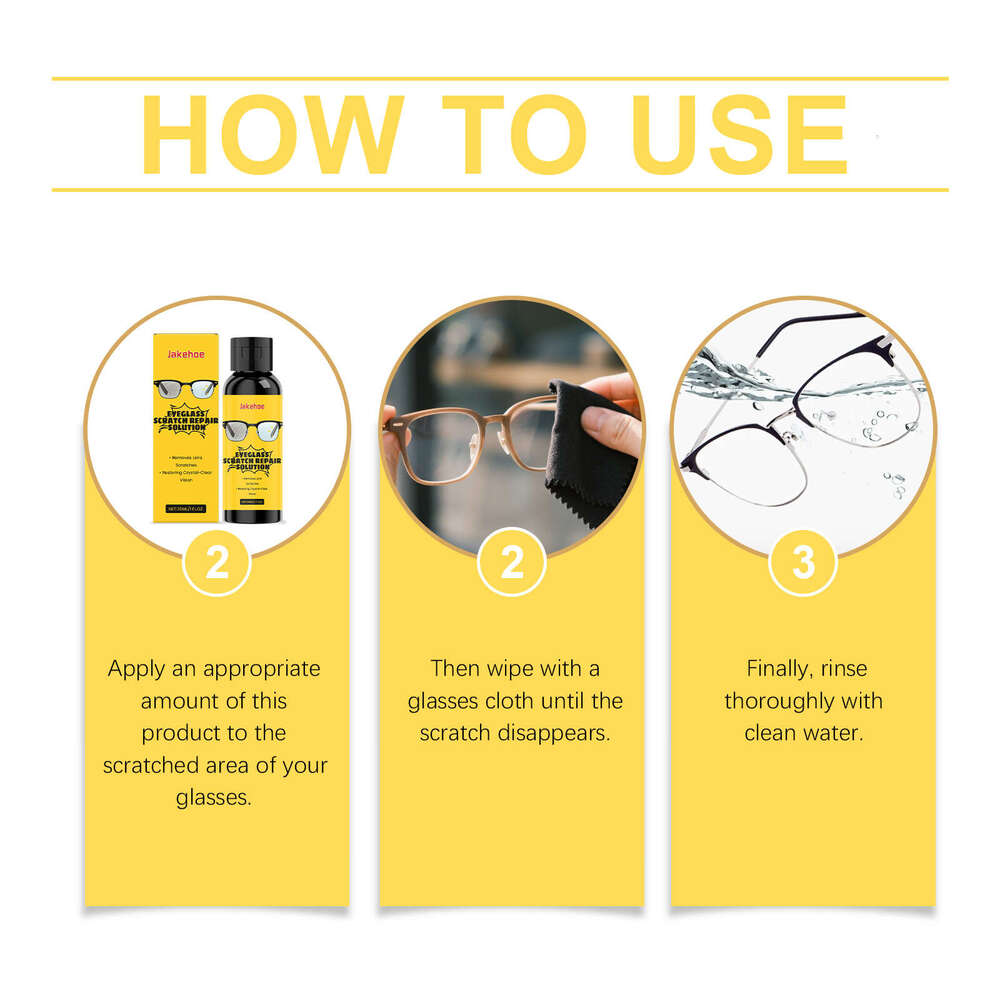 Jakehoe Lens Scratch Remover Gentle Polishing Care Minor Scratches Suitable for Daily Maintenance S260202