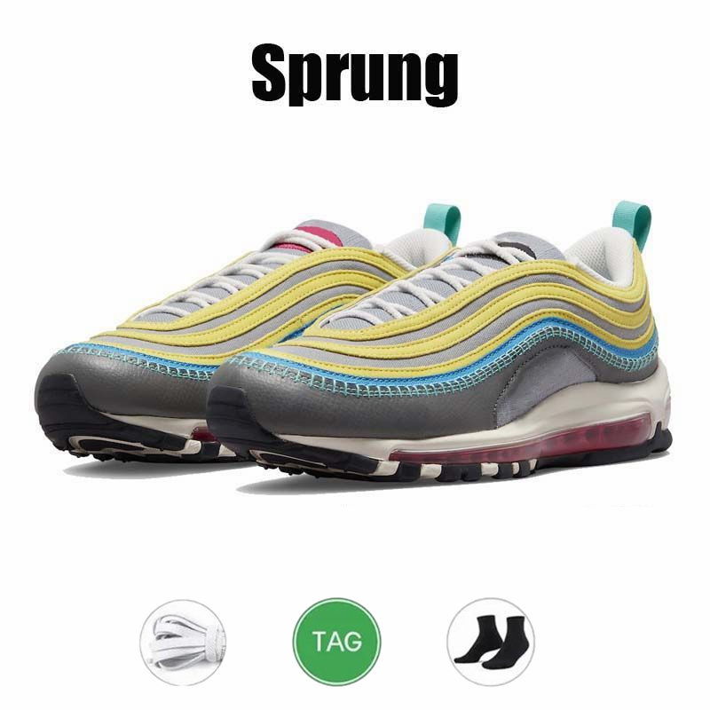 With Box Mens 95s 95 Running Shoes Womens 97 97s Sneakers Designer Trainers Triple Black White Blue Cork Metallic Silver Orange Ghost Picante Red Outd