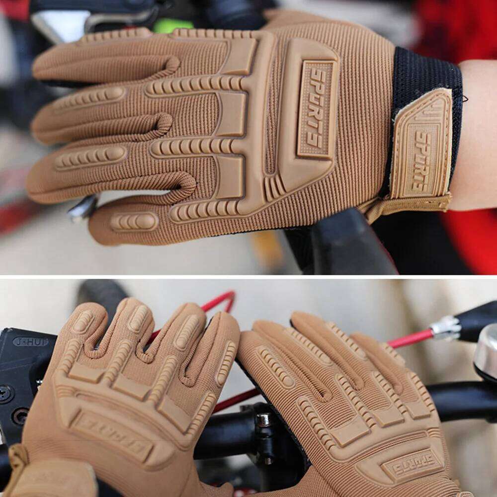 Camouflage Outdoor Cycling Glove for Kids 6-11 Years Boys Sports Climbing Bicycle Anti Slip Full Finger Gloves W18 XJ260202