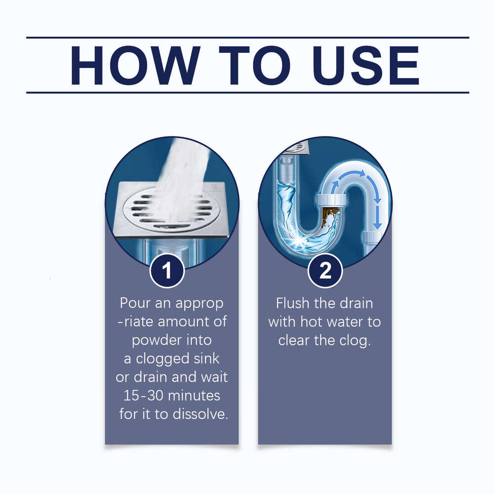 Jakehoe Box Kitchen Toilet Drain Pipe Dissolver Odor Removal Grease Blockage Cleaning Powder S260202 4c3