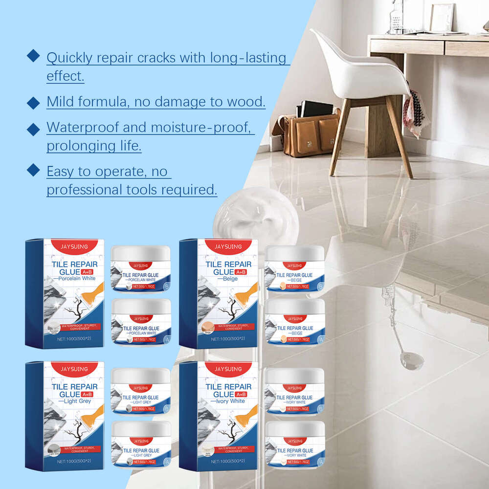 Light Gray Living Room Bathroom Wall Leak Waterproof Sealing Tile Repair Glue S260202