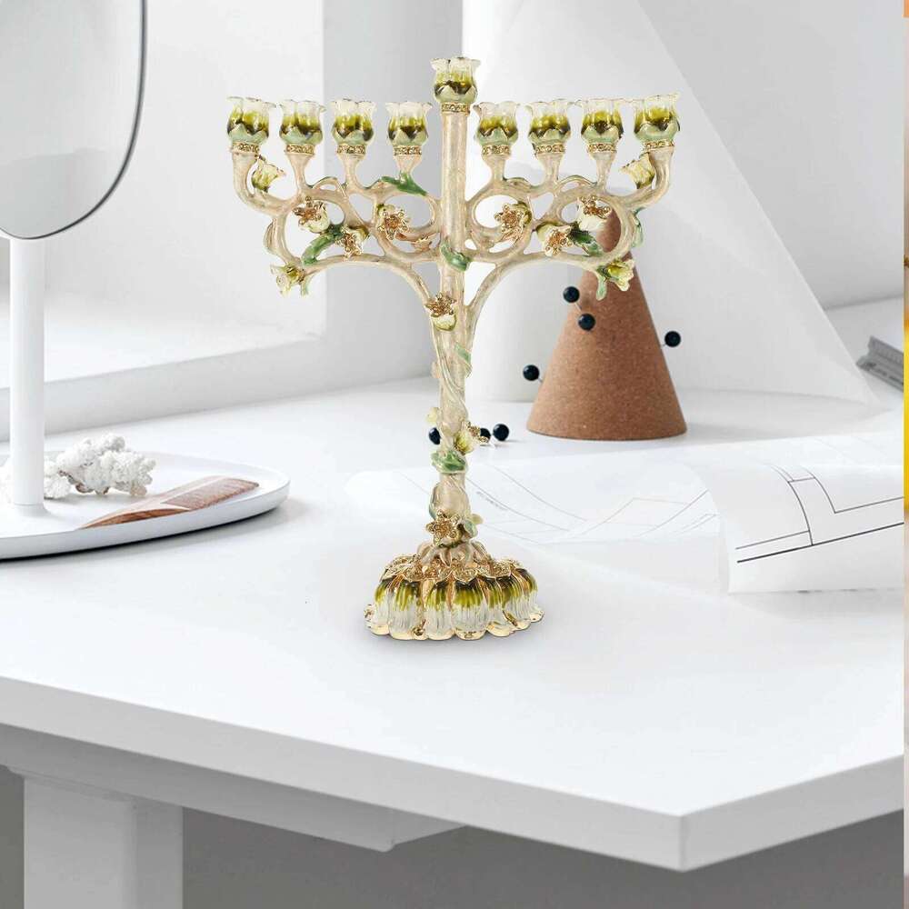 9-branch Taper Stand Creative Branches Design Stable Bottom Home Office Celebration Decor Desktop Ornament Y260131