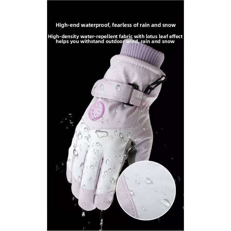 Winter Warm Plush Thick Skiing Gloves, Outdoor Cycling Windproof and Antifreeze Gloves for Couples XJ260202