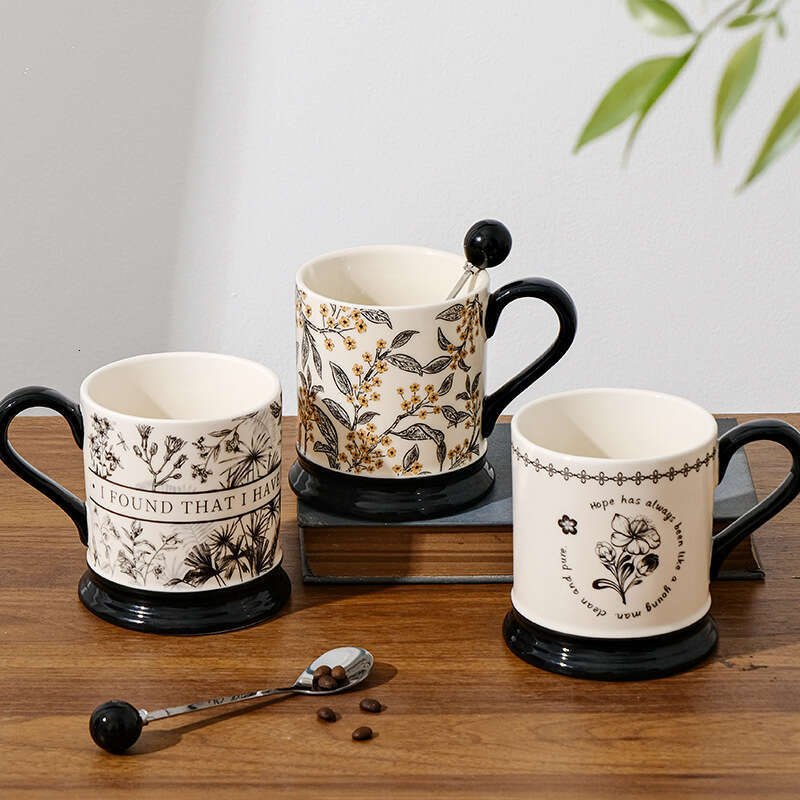 Vintage Ceramic Mugs Unique Design Stylish Water Cup Office Coffee Mug Premium Gift Classic Cup