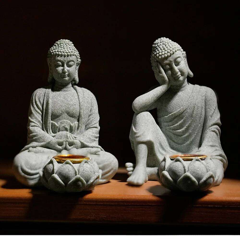 Zen Buddha Statue Incense Holder Home Decoration Candle Tea Light Holders Decor for Garden Patio Desk Porch Yard Art Ornaments Y260131