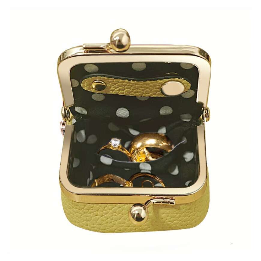 New Cross-Border Hot-Selling Compact Mini Clutch Diamond Ring Gold Necklace Jewelry Box Coin Purse Storage Bag for Women
