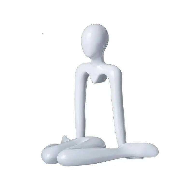 Resin Abstract Art Sculpture Desktop Ornaments Thinker Statue Collectible Christmas Gifts Home Decor For Office Study Shelf Y260202