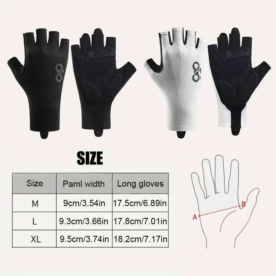 GTUBIKE Wear-resistant, Anti slip, Breathable Riding Gloves for Men and Women, Half finger Outdoor Road Cycling Sport XJ260202