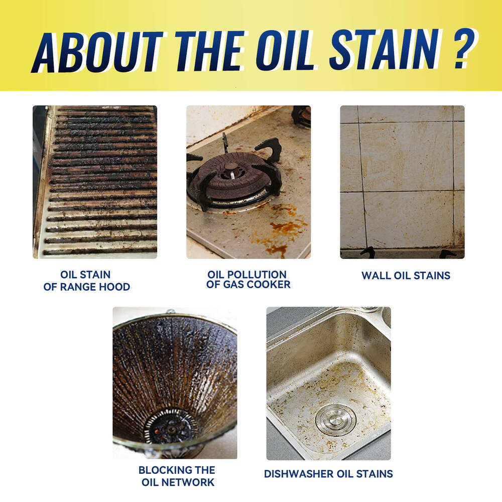 Jue-Fish Multi-Purpose Degreaser Kitchen Stove Cookware Range Hood Oil Stain Dirt Cleaner S260202