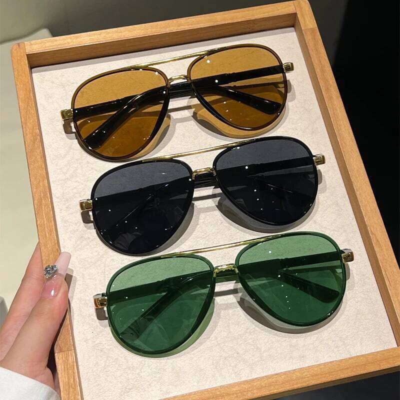 KAMMPT Vintage Pilot Sunglasses Men Fashion Classic Outdoor Casual Shades Women New Trendy Luxury Brand Design Decor Sun Glasses H260202