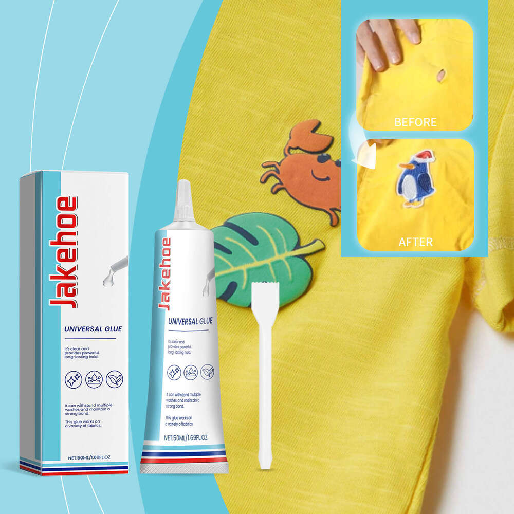 Jakehoe Multi-Functional Waterproof Transparent Glue Fabric Denim Hole Pattern Repair Soft Adhesive S260202