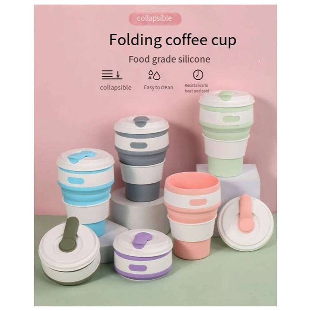 DW-Gray Silicone Travel Cup-Camping Foldable Water Cup, Adult Drinking Cup with Z260202
