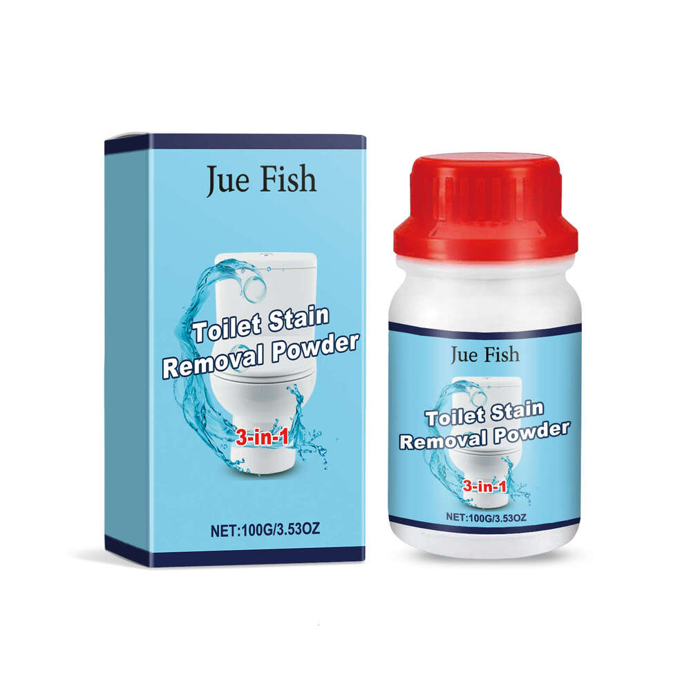 Jue-Fish Stain Remover Toilet Bowl Deodorizer Clean Stubborn Stains Scale Foam Cleaner Powder S260202