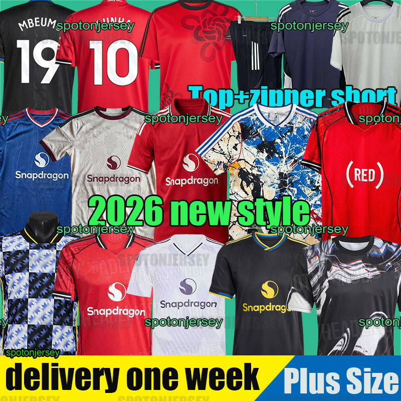 25 26 manchester soccer jersey unitedshirts Manchest er United 25 26 RASHFORD MAINOO 2026 football shirt B. FERNANDES men player MUTDES Stone Roses ManUnited 25 26