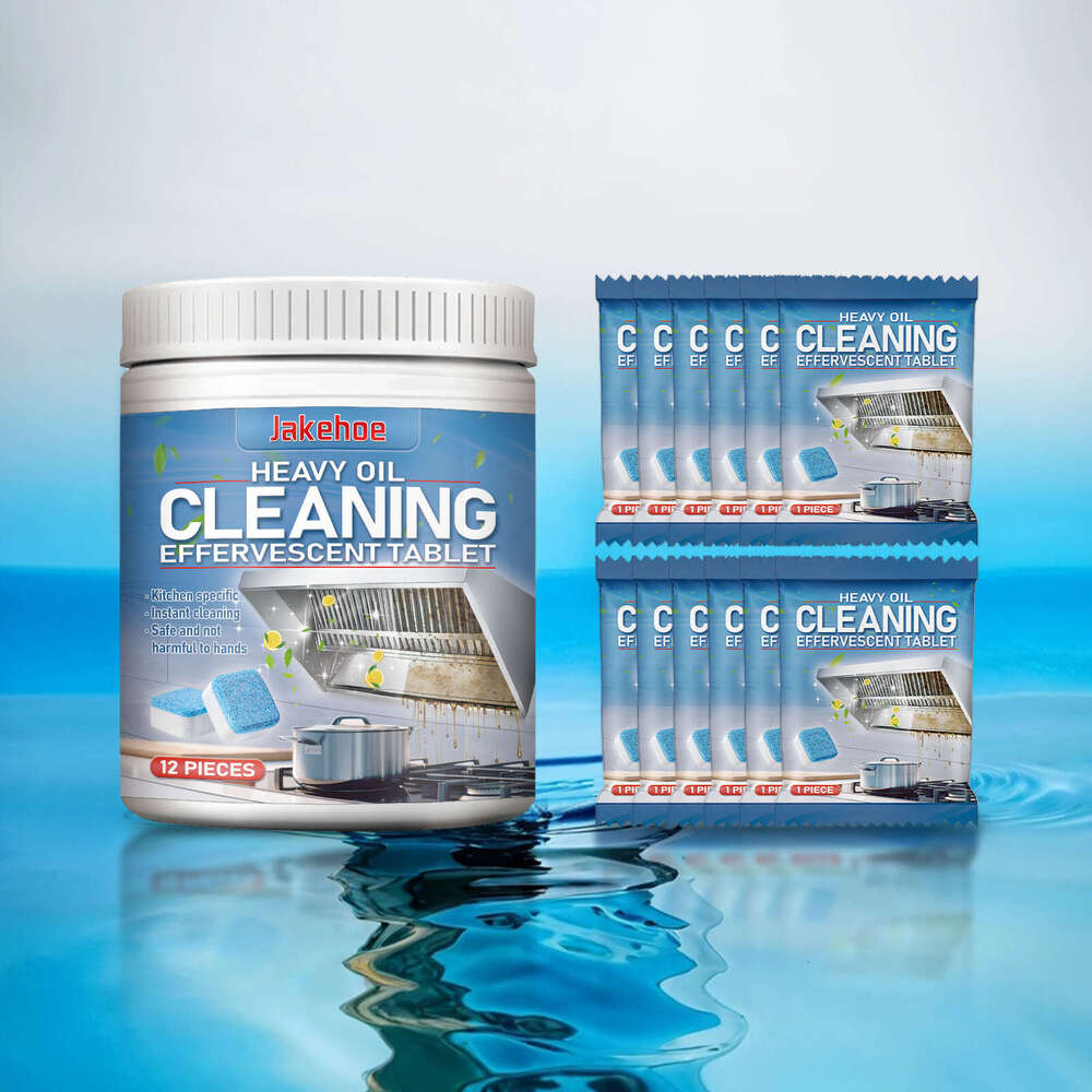 Jakehoe Effervescent Bucket Pack Kitchen Grease Cleaner Stove Range Hood Multi-Purpose Cleaning Tablets S260202