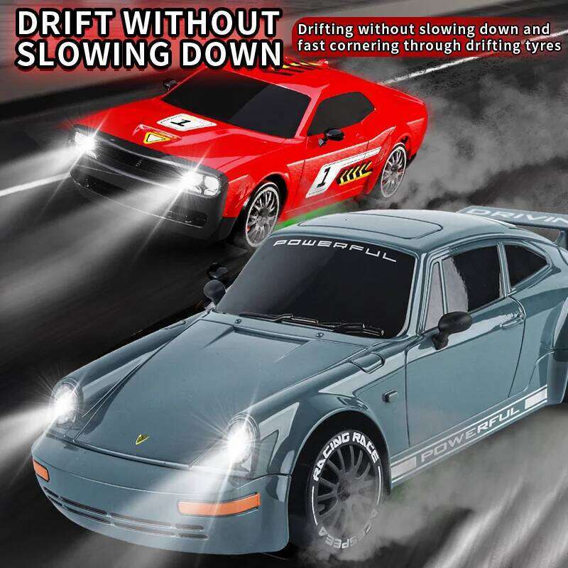 KF27 2.4G RC Drift With LED Light 1/20 4WD Radio Remote Control Car 4x4 High Speed Professional Racing Vehicle Toys For Kid Y260131