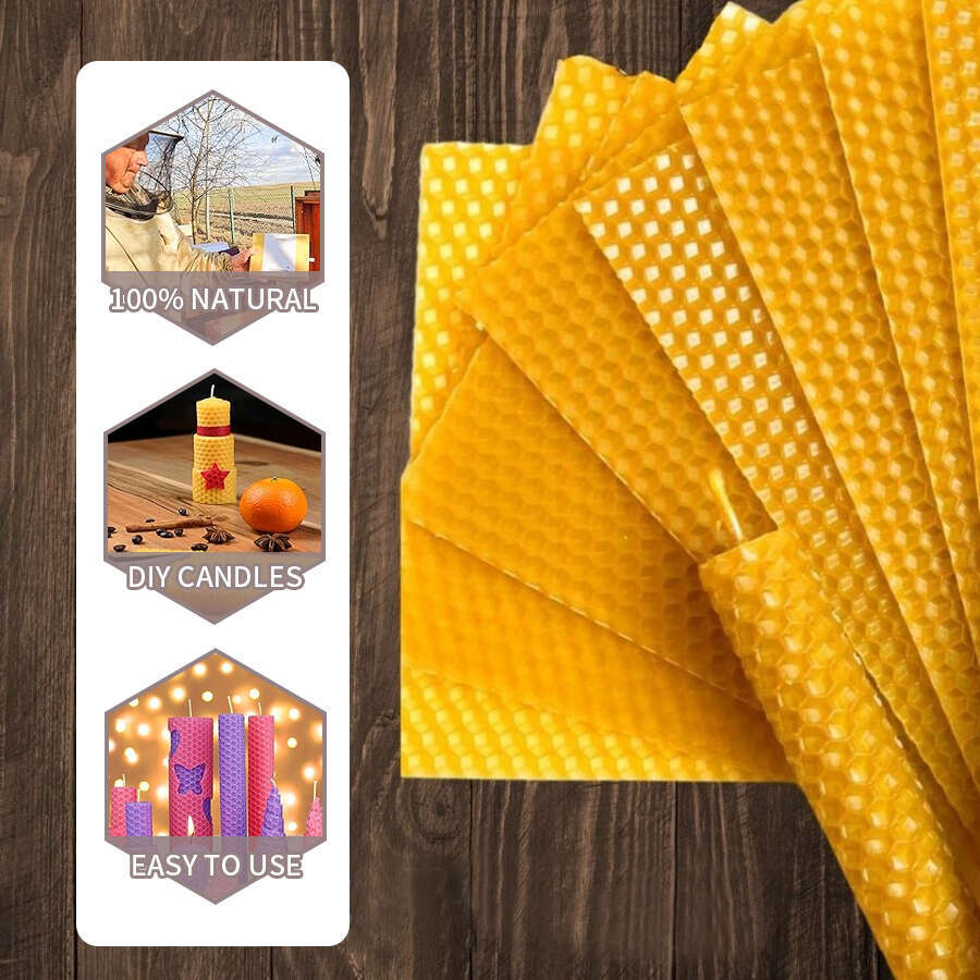 Christmas Atmosphere Creative Honeycomb Candle Pure Beeswax Roll Wax Sheets Raw Materials S260202