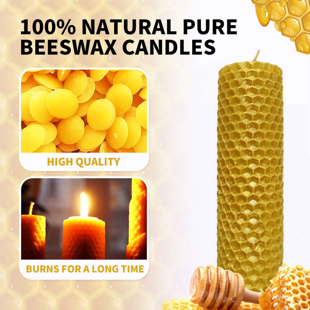 Christmas Atmosphere Creative Honeycomb Candle Pure Beeswax Roll Wax Sheets Raw Materials S260202