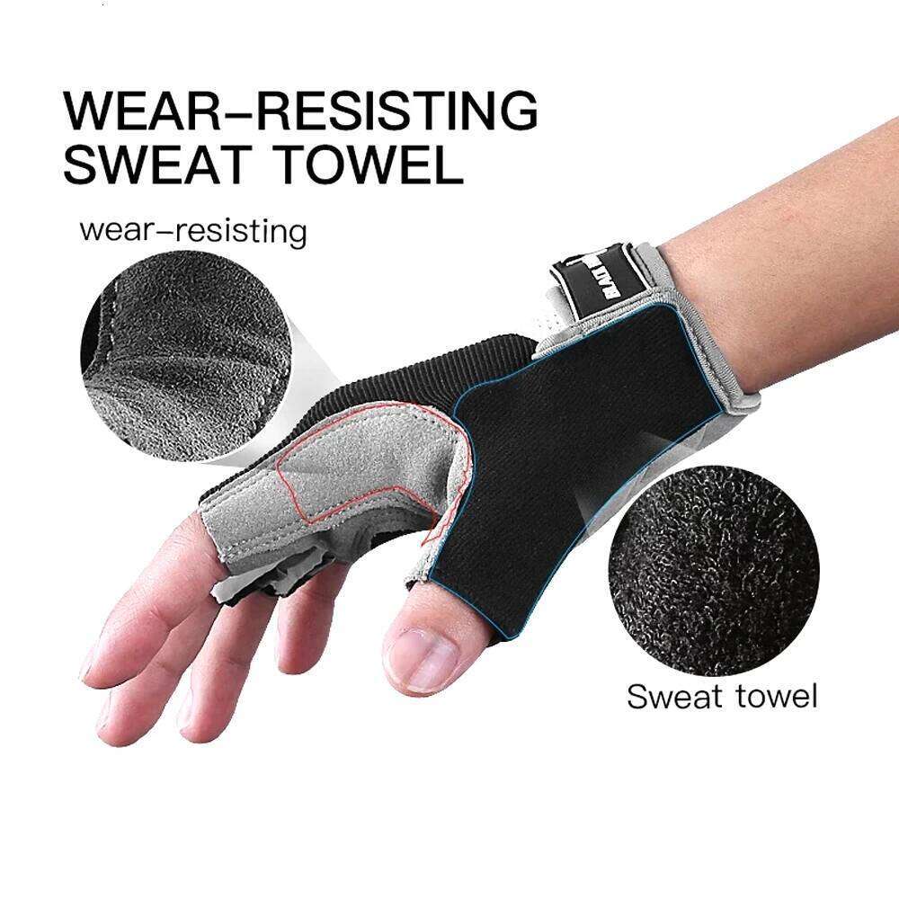 Cycling Bicycle Mountain Bike Anti Slip Shock Absorbing Padded Half Finger Short Sport Gloves Accessories XJ260202