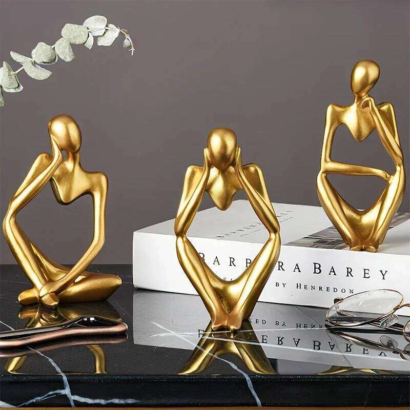 Modern Nordic Abstract Thinker Statue Resin Figurine Office Home Decoration Desktop Decor Crafts Art Mini Sculpture Accessories Y260202