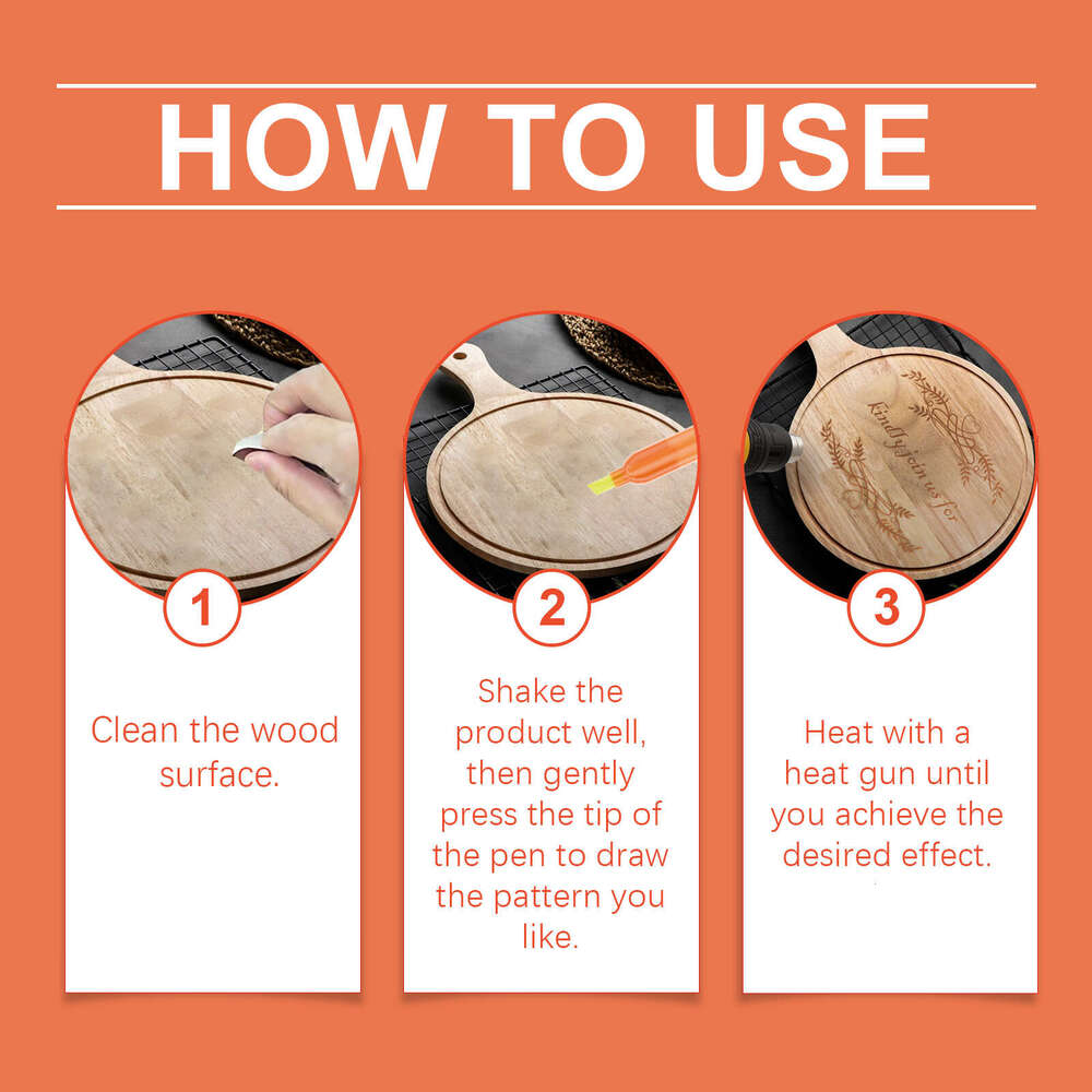 Marker Art Pyrography Burning Effect Wood Marking Pen S260202