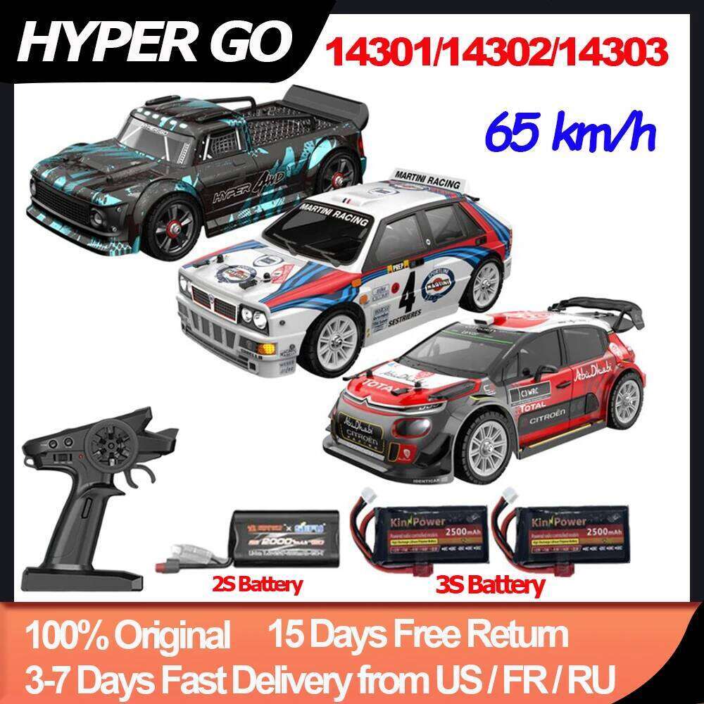 HYPER GO MJX14301 14302 14303 Cars 1/14 Brushless 2.4G Remote Control Car 65km/h High Speed Off-road 4WD RC Truck Hobby Toy Y260131