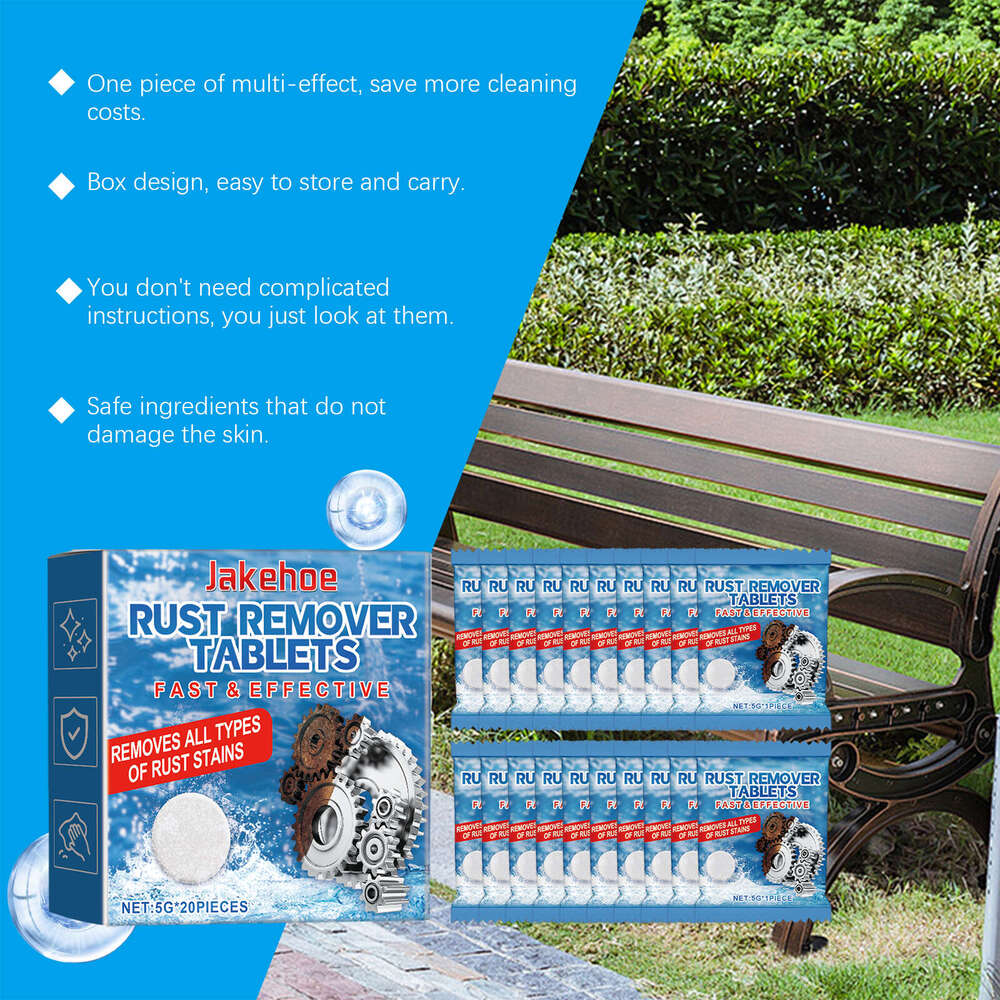 Jakehoe Rust Multi-effect Stain Removal Metal Anti-rust Household Cleaning Multi-purpose Effervescent Tablets S260202