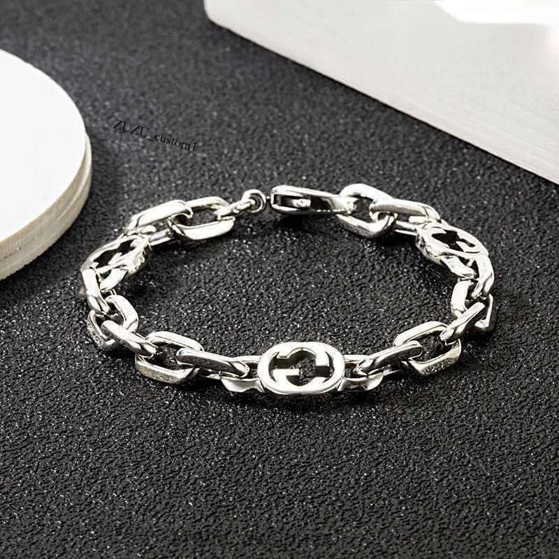 Designer European popular 925 sterling silver fashion men and women couple bracelet no box